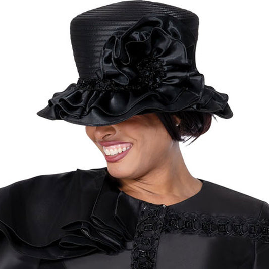 GMI 401042-BLK-H-QS Unisex Church Hat