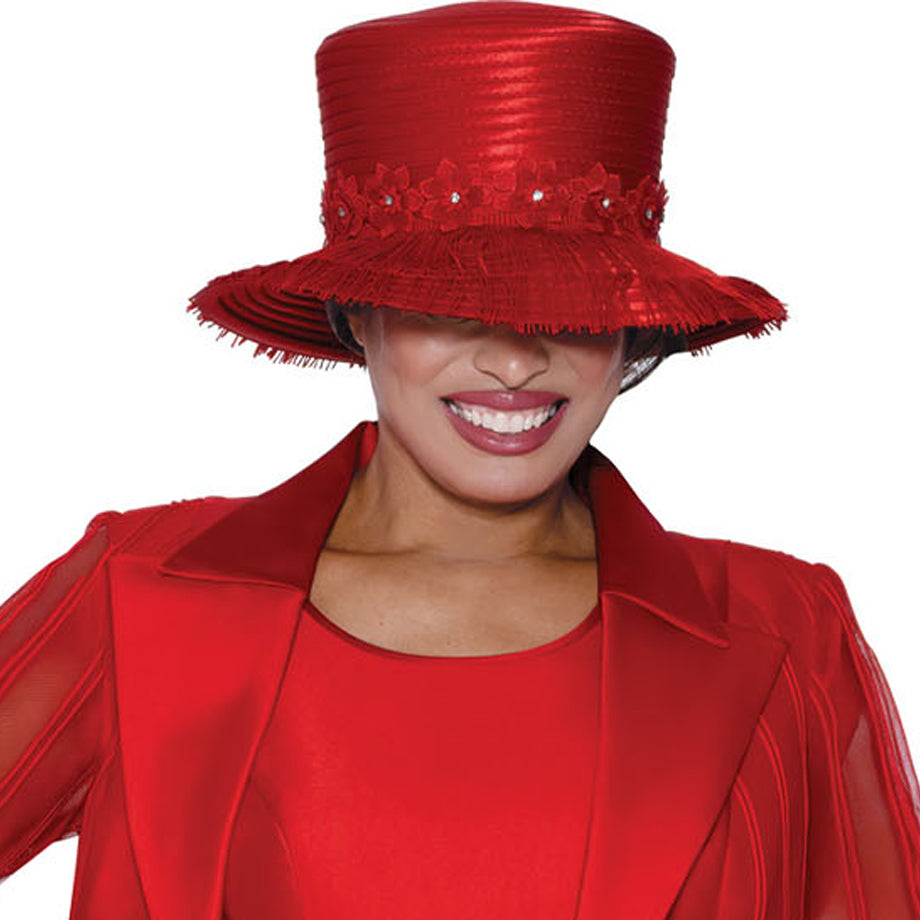 Dorinda Clark Cole 400943-RED-H-IH Church Hat