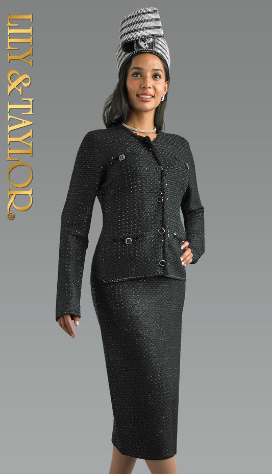 Lily and Taylor 840-BLK Church Dress