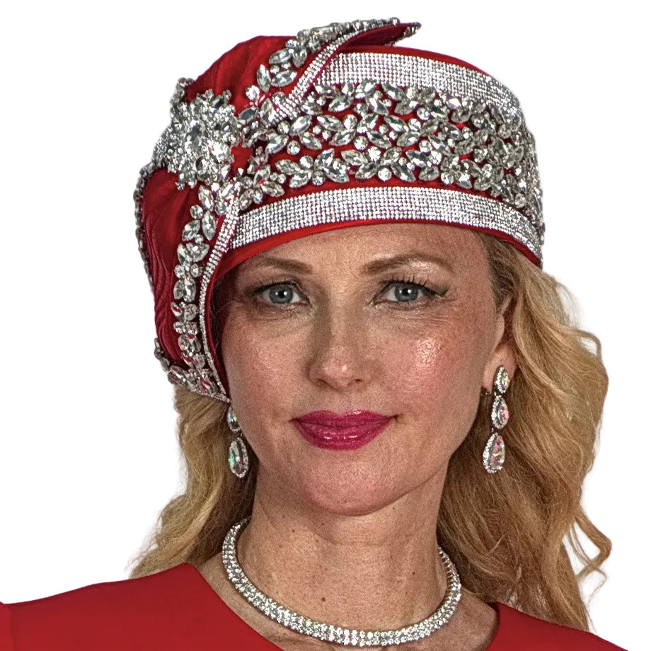 Lily And Taylor H150-RED Church Hat