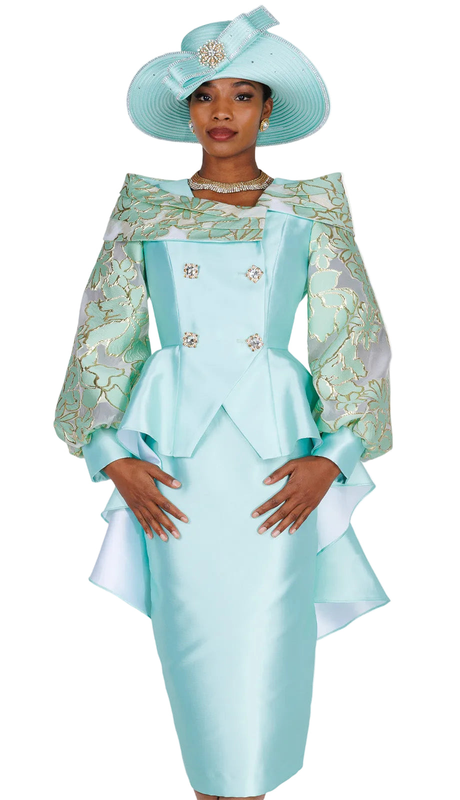 Elite Champagne 6455-H Church Hat