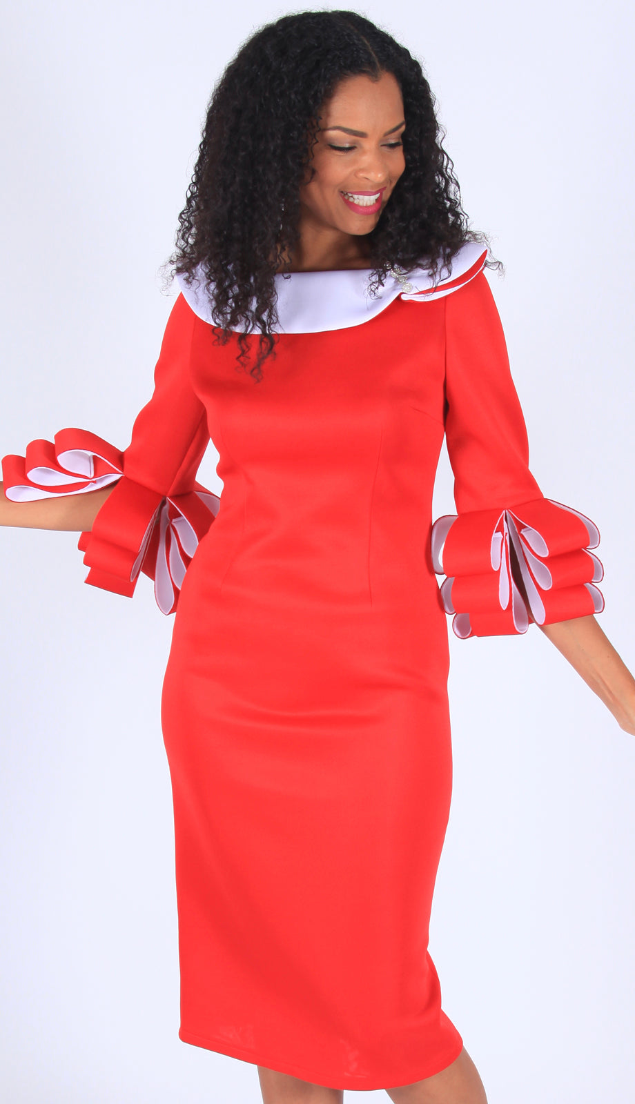 Diana Couture 8307-RE-CO Church Dress