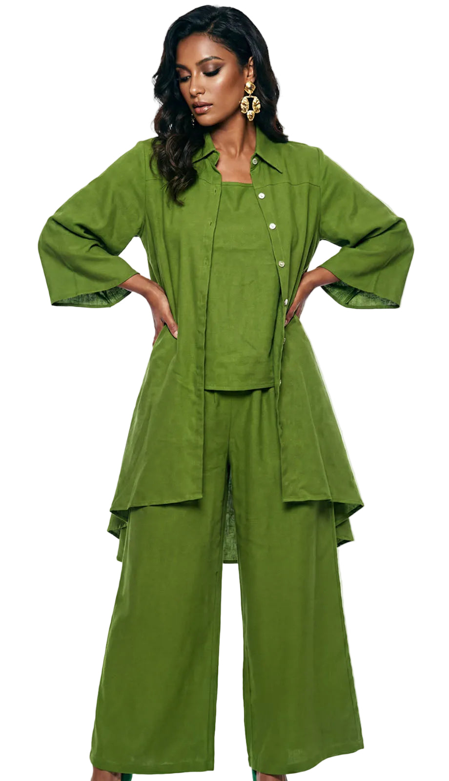 Lisa Rene 3392-GRN Pants Set