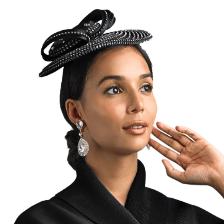 Lily And Taylor H981-BLK-QS Church Hat