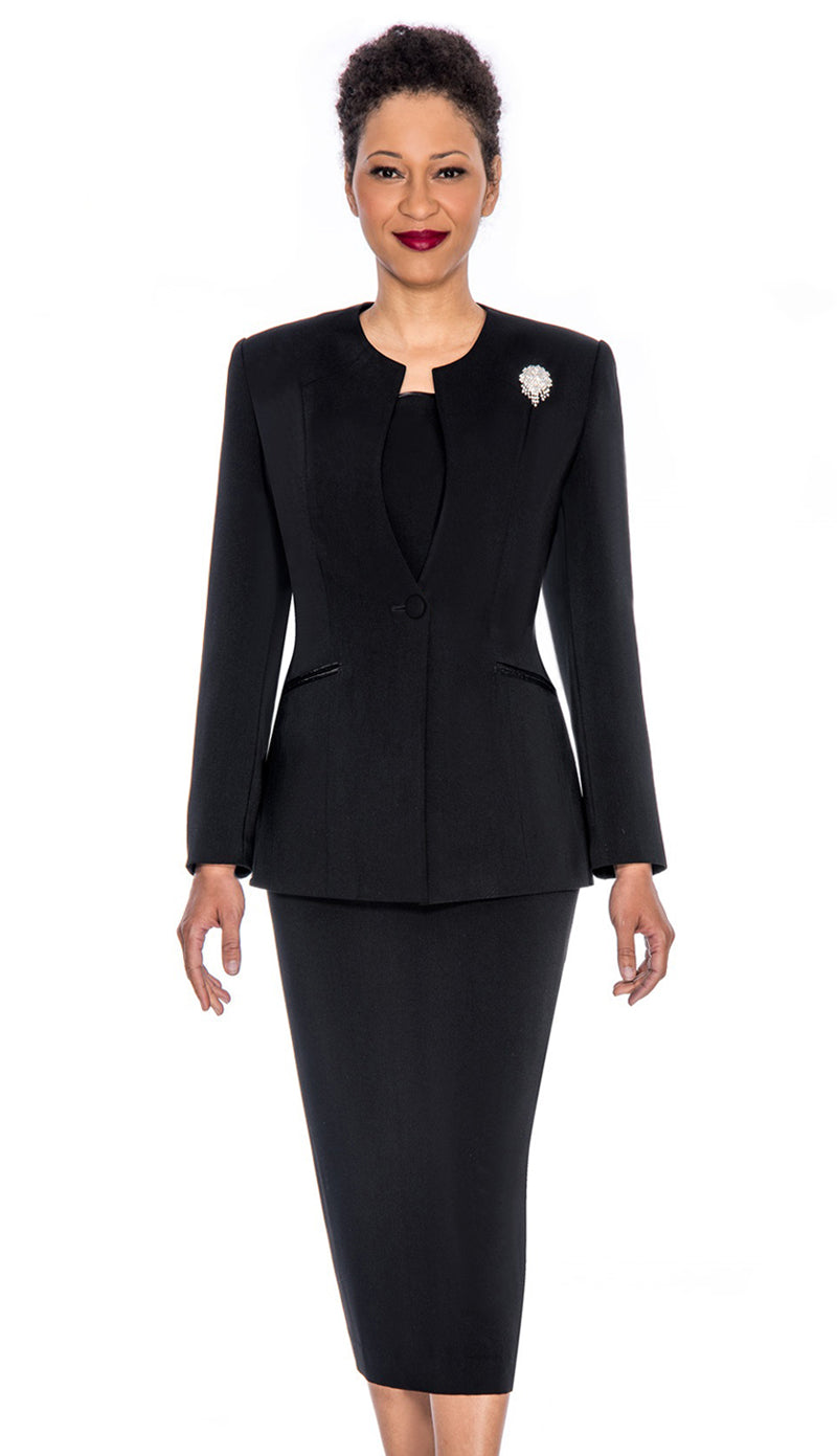 Giovanna 0708-BLK-CO Church Suit
