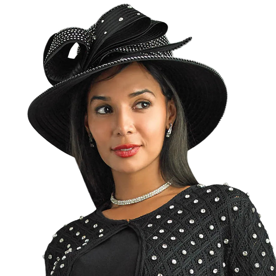 Lily And Taylor H179-BLK Church Hat