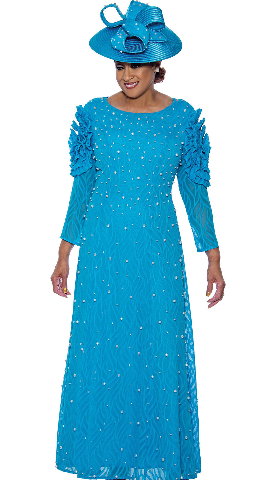 Dorinda Clark Cole 4941-QS TRQ Church Dress