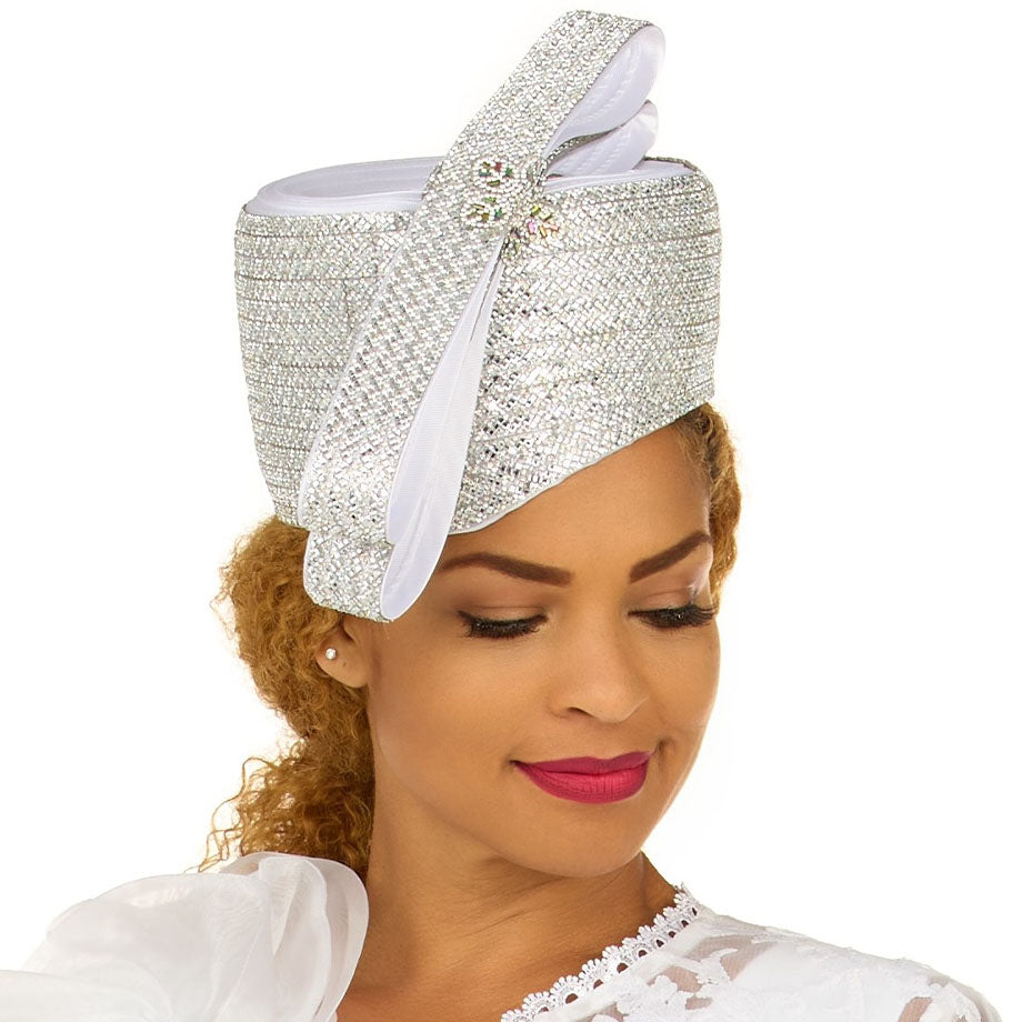 Giovanna HR1081-WHT Womens Church Hat – Church Suits Fast display picture 1