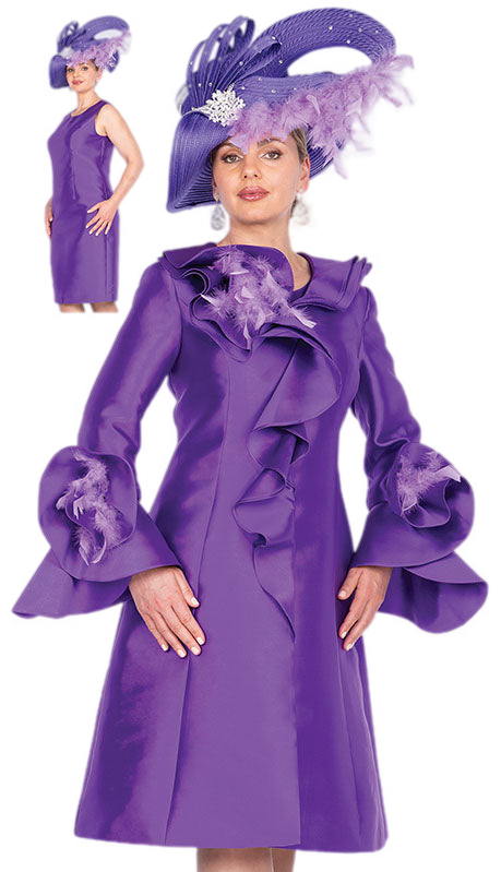 ladies church dresses and suits Elite Champagne 5972-PUR Church Suit for Women – Church Suits Fast