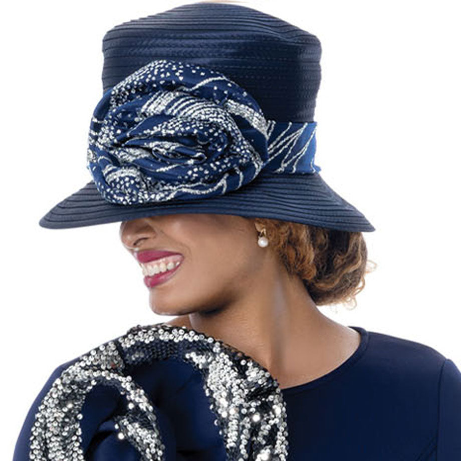 Dorinda Clark Cole 402112-NAV-H-IH Church Hat