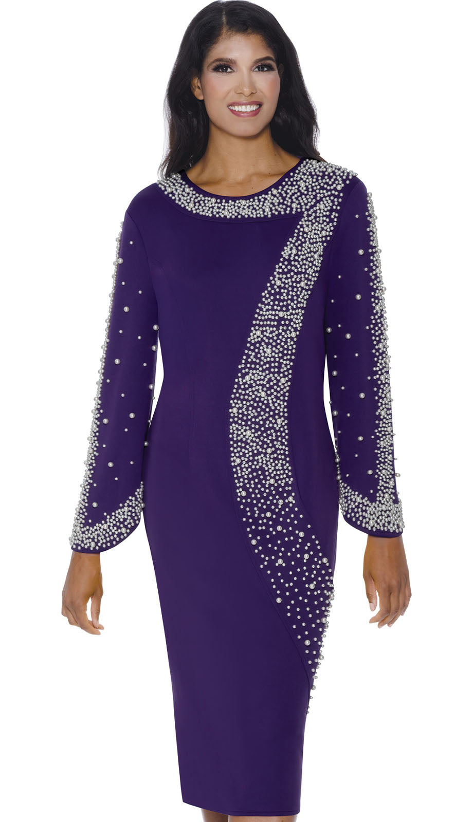 Stellar Looks SL600551-PUR Church Dress