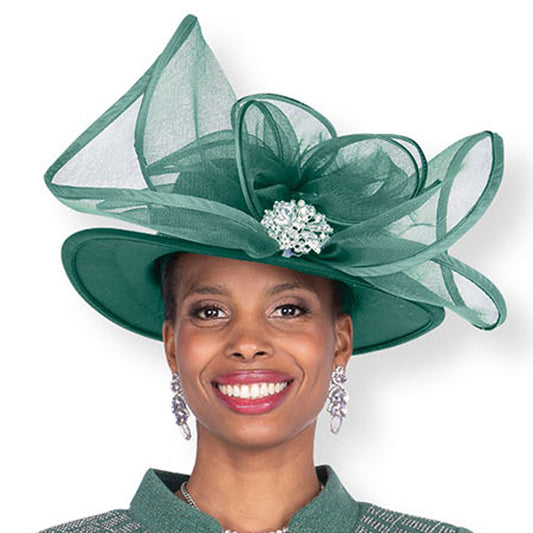 Champagne H5968-GRN-IH Unisex Church Hat