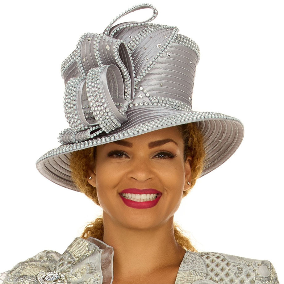 Giovanna HR22131-SLV Unisex Church Hat