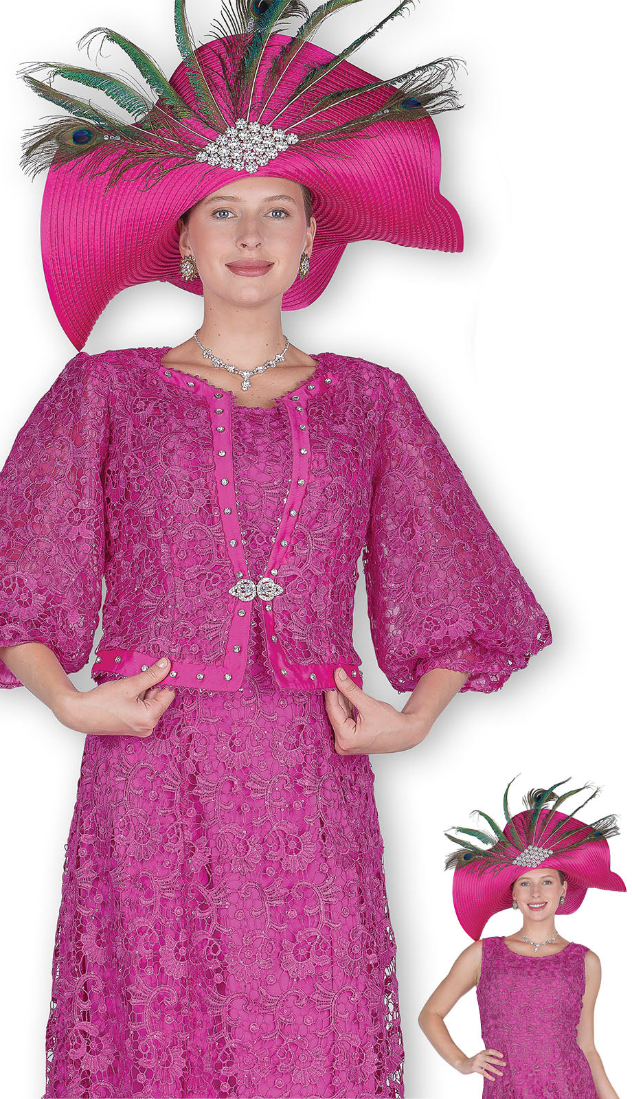 Aussie 6207-FCH-H Church Dress-Hat