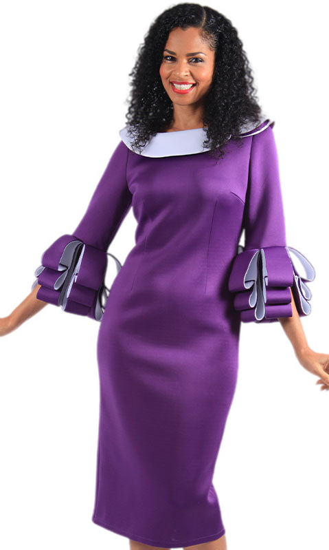 Diana Couture 8307-PURP Church Dress