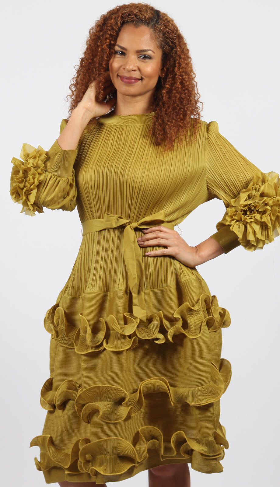 Diana Couture 8934-GLD Church Dress