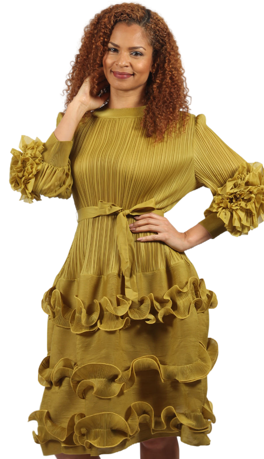 Diana Couture 8934-GLD Church Dress