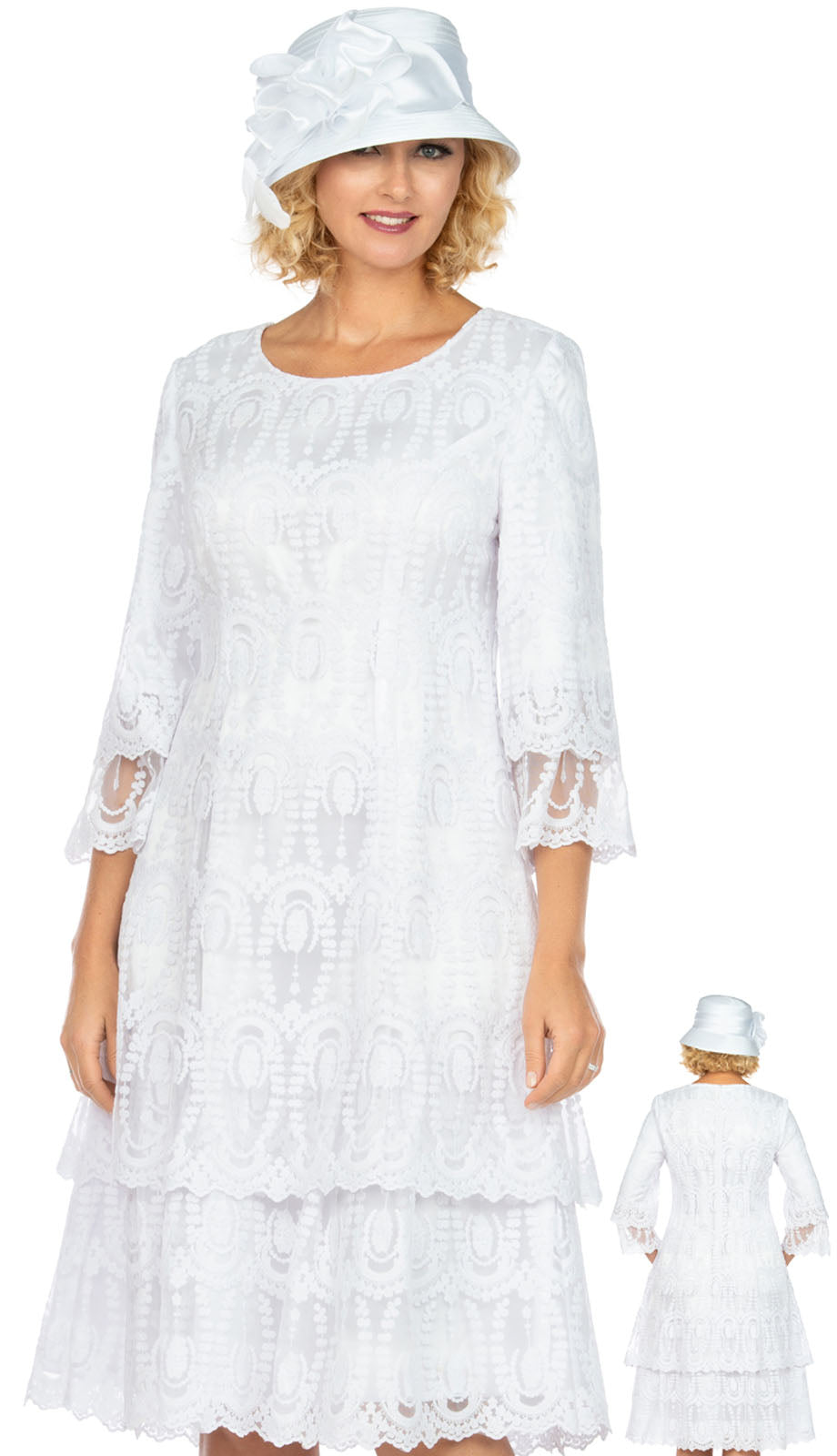 Giovanna D1529-WHT Church Dress