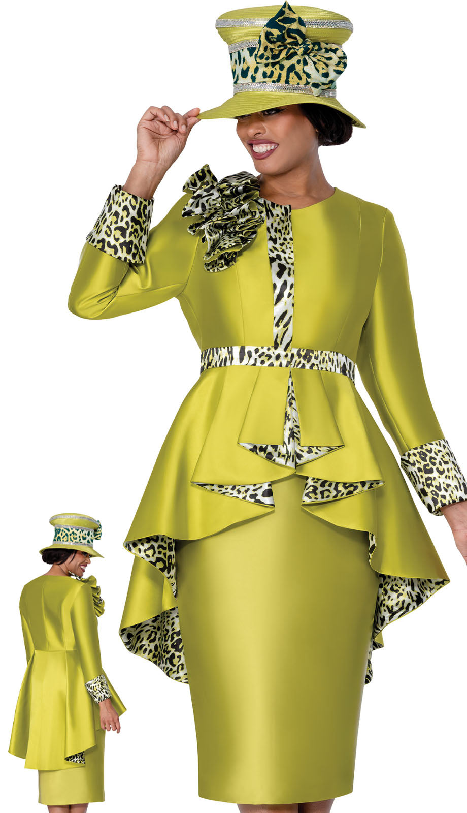 GMI G400552-OLV-H Church Suit-Hat