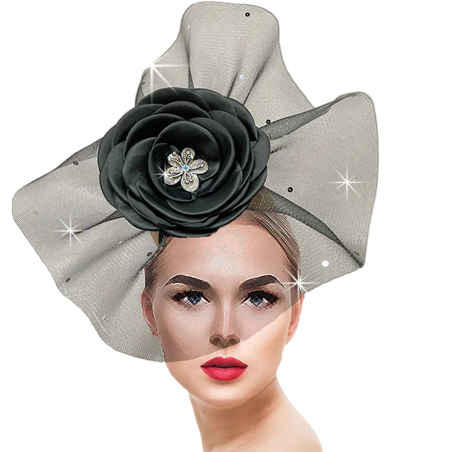 2987 COCO FASCINATOR-BLK