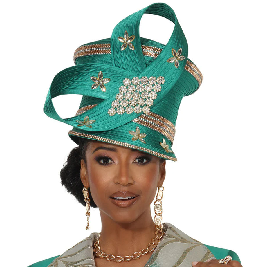 Lisa H66980-GRN-QS Church Hat – Church Suits Fast