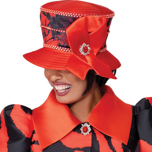 GMI 401022-RED-H-QS Unisex Church Hat