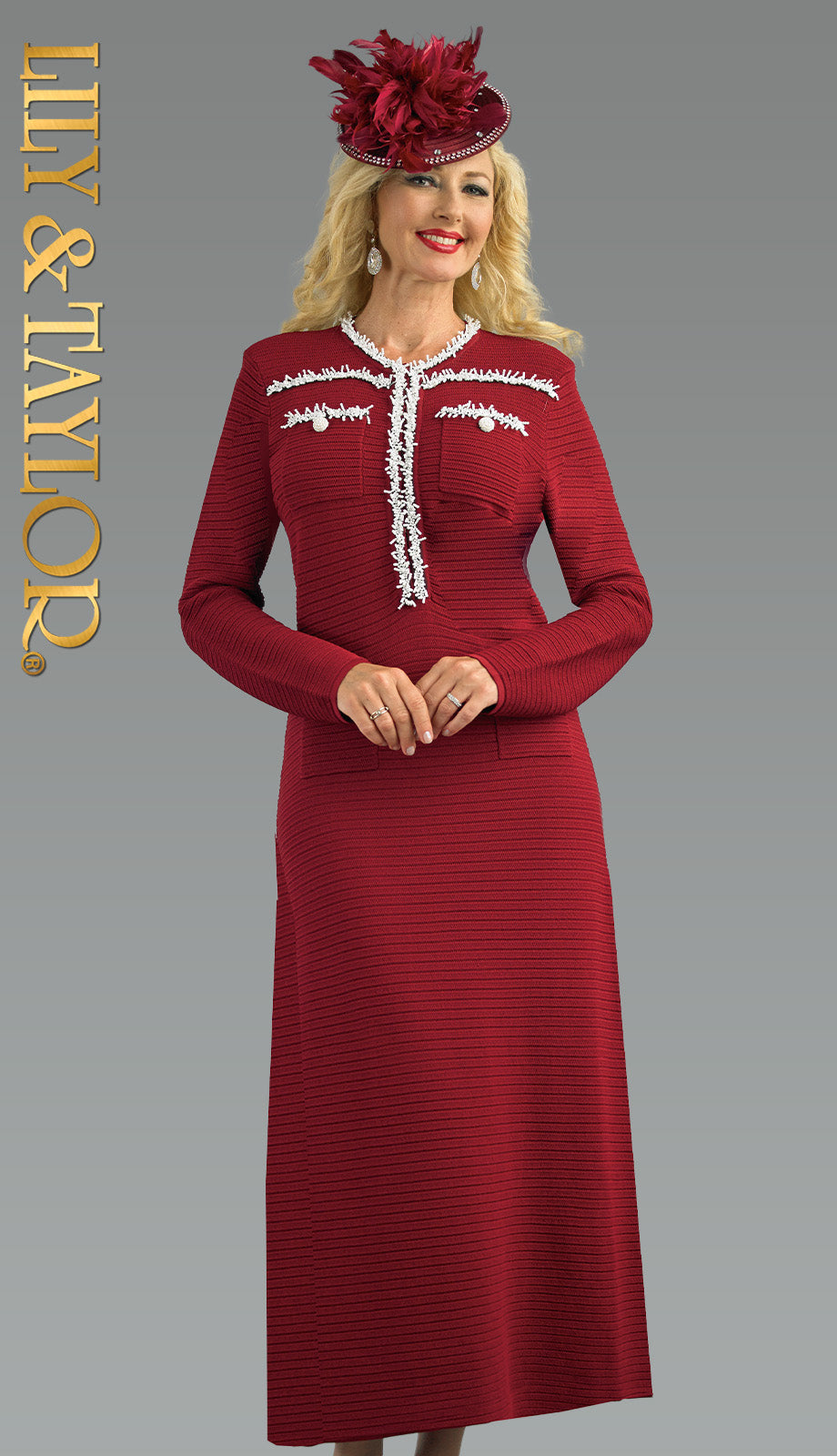 Lily and Taylor 890-WNE-QS Church Suit