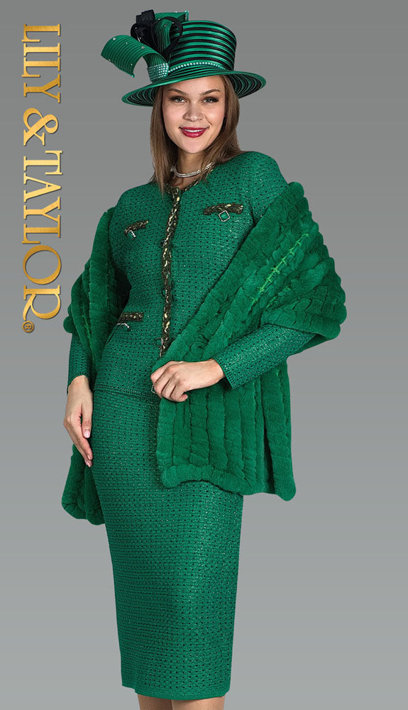 Lily And Taylor 840-PUR Church Suit