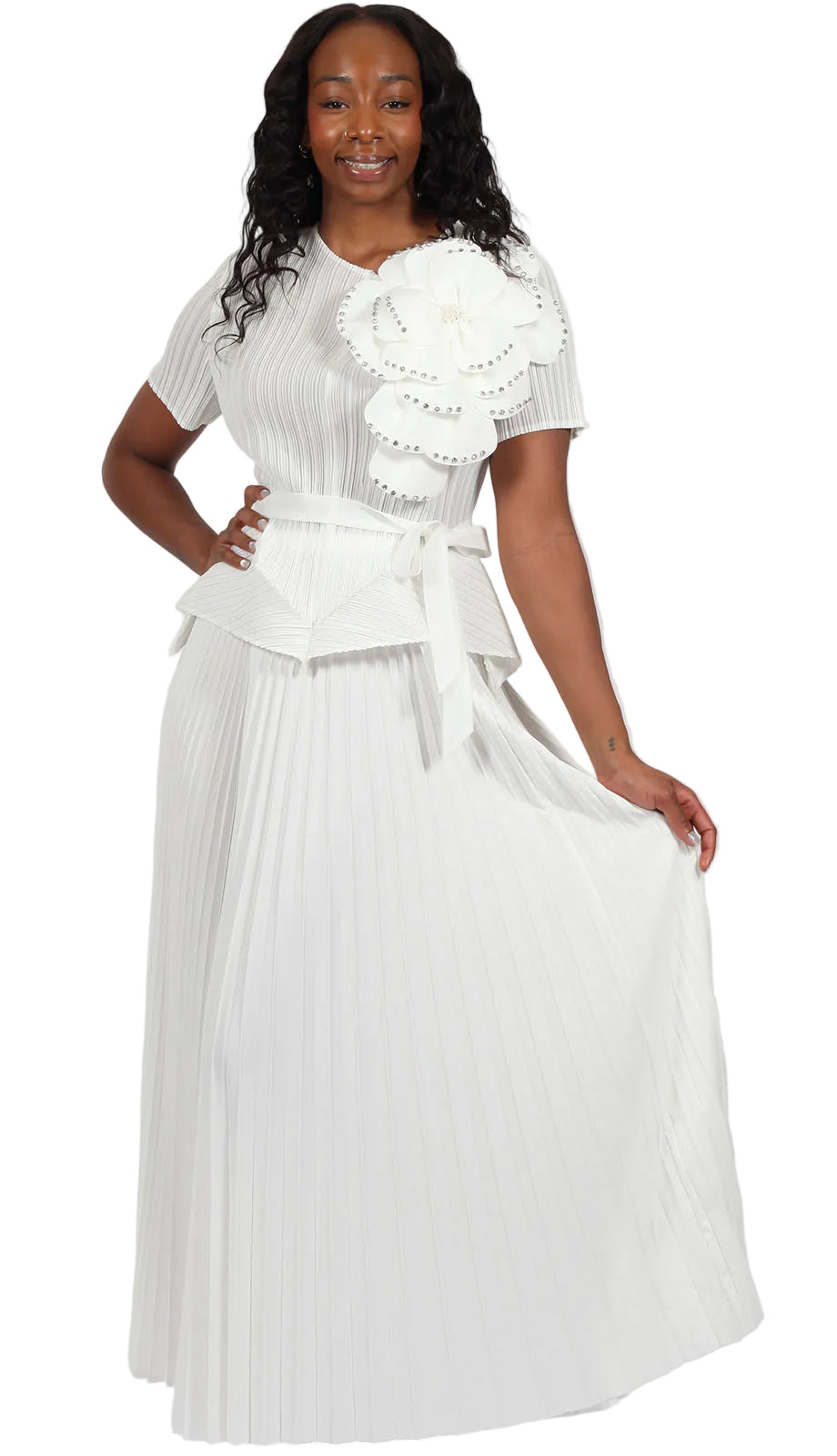 Diana Couture 99451-WHT Church Dress