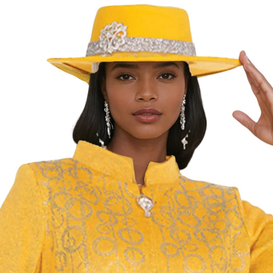 Champagne Italy H5966-GLD-IH Unisex Church Hat