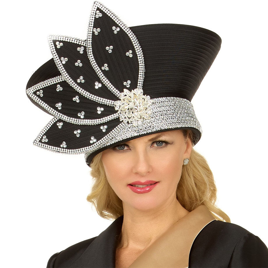 Giovanna HG22167-BLK Church Hat