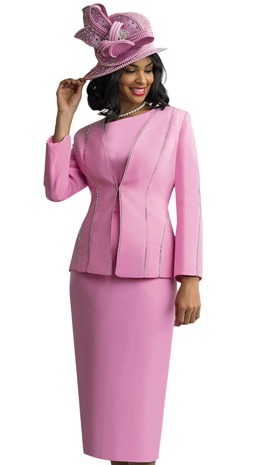 Lily And Taylor 4619-PNK-H Church Hat