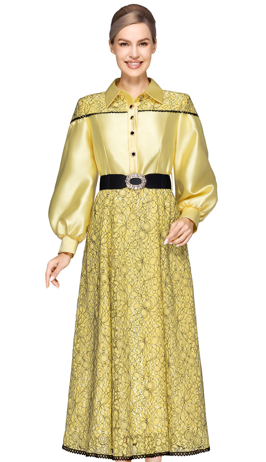 Nina Nischelle 3629-YEL-QS Church Dress
