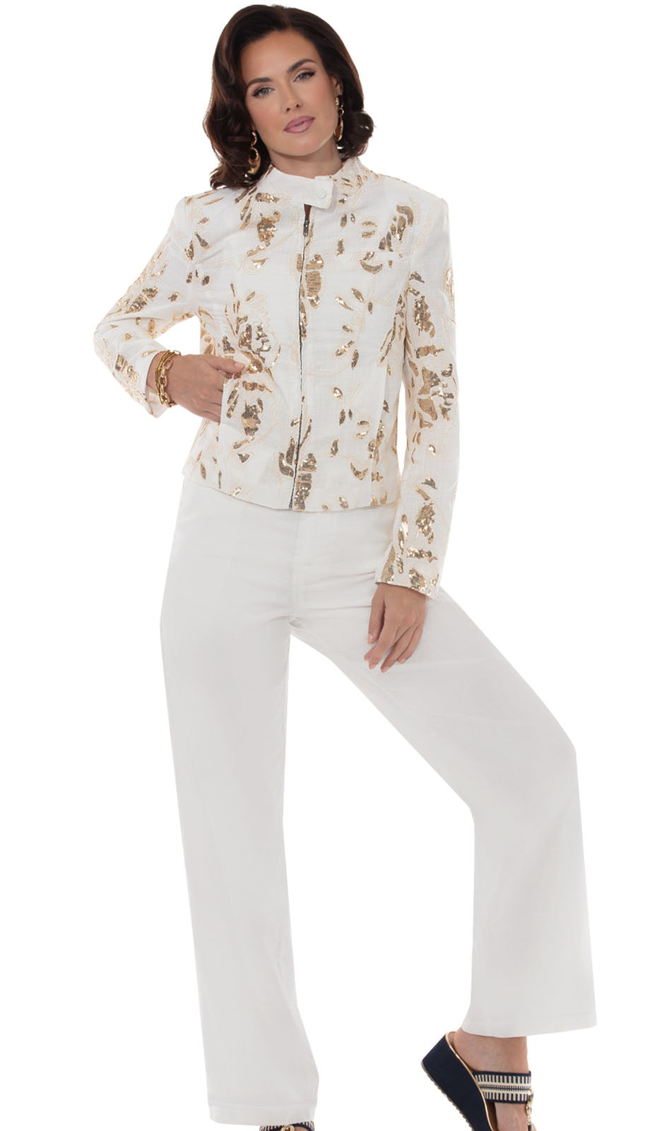 Love The Queen 17659-WHT Outfit