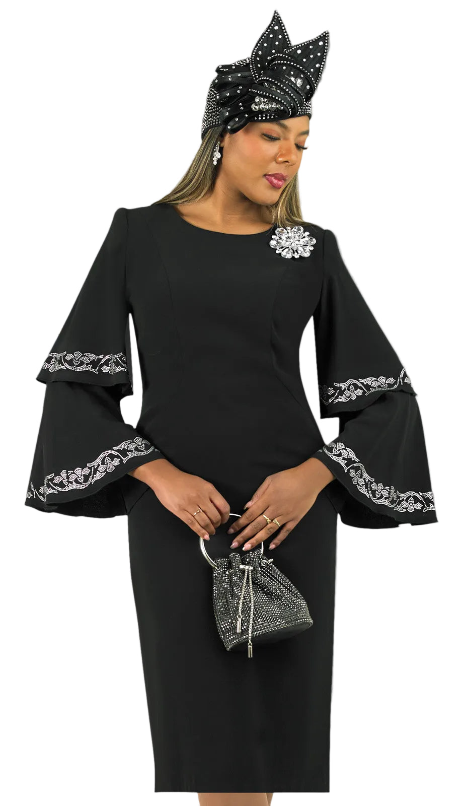 Lily And Taylor 4878-BLK-HAT