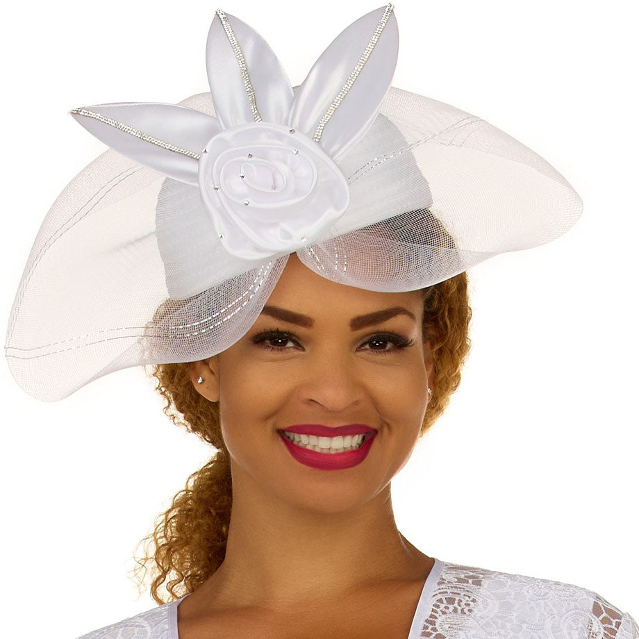 Giovanna HR22152-WHT-QS Church Hat