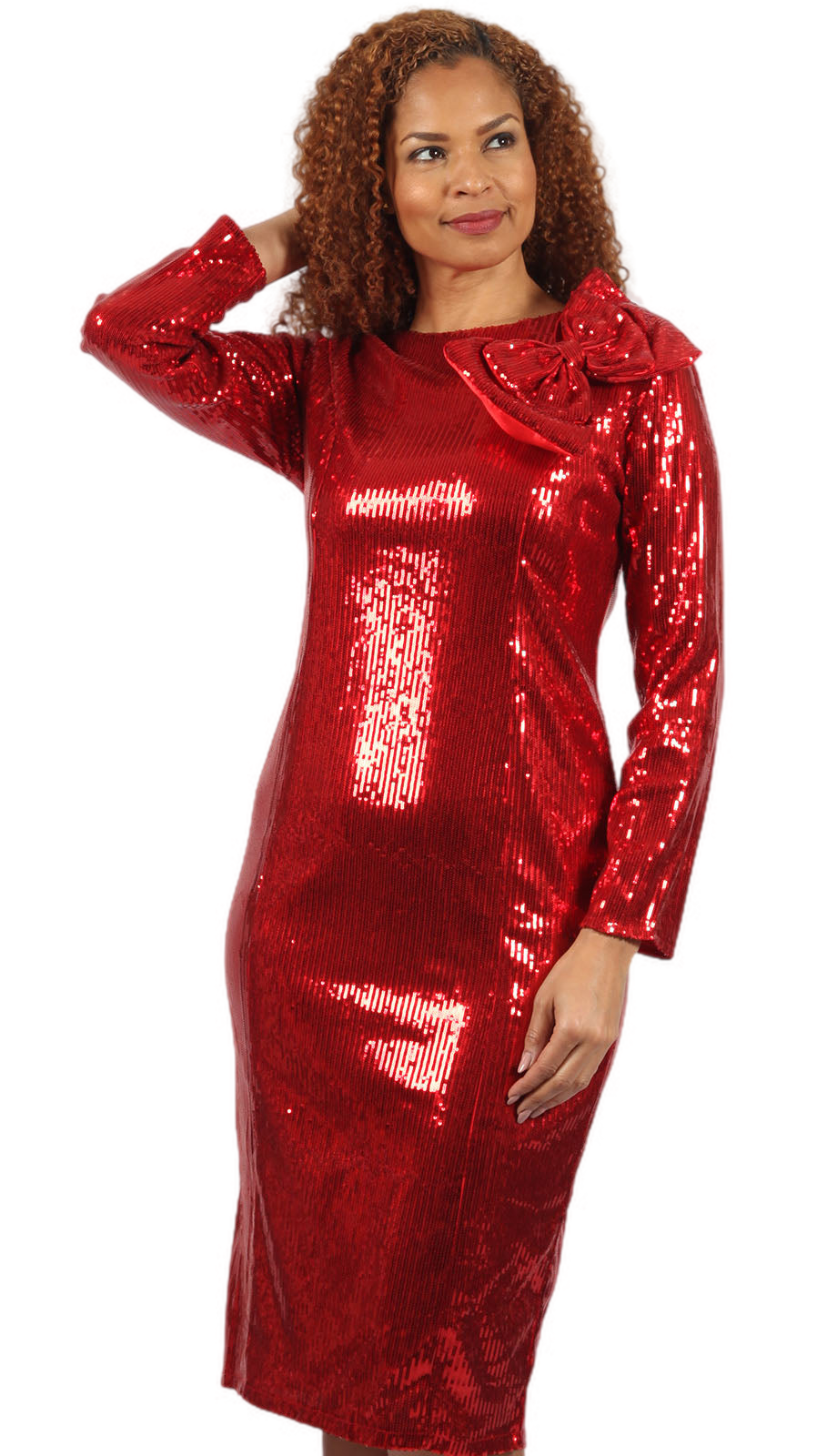 Diana Couture 8563-RED Church Dress