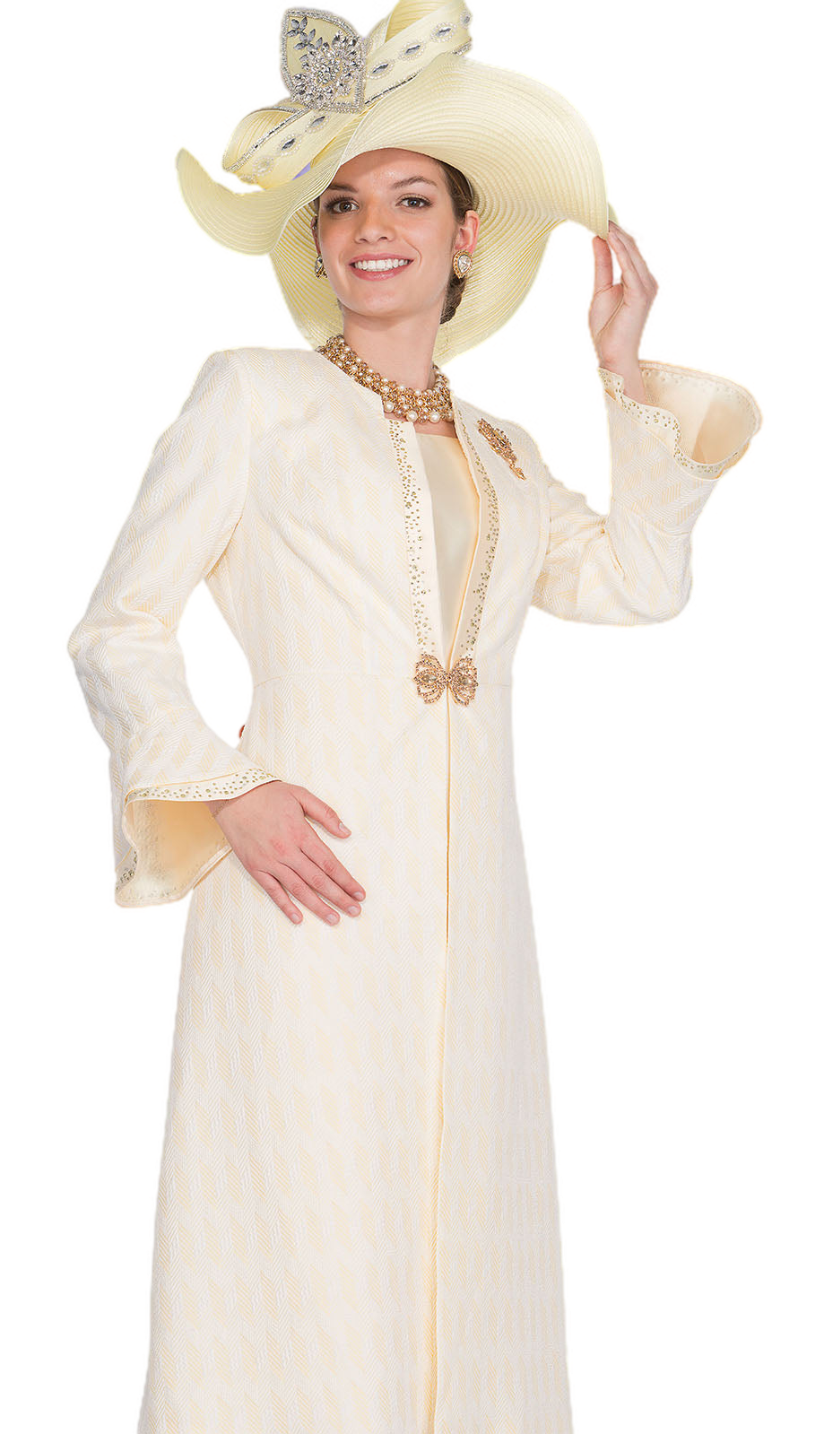 Elite Champagne 6052-YLW Church Jacket Dress