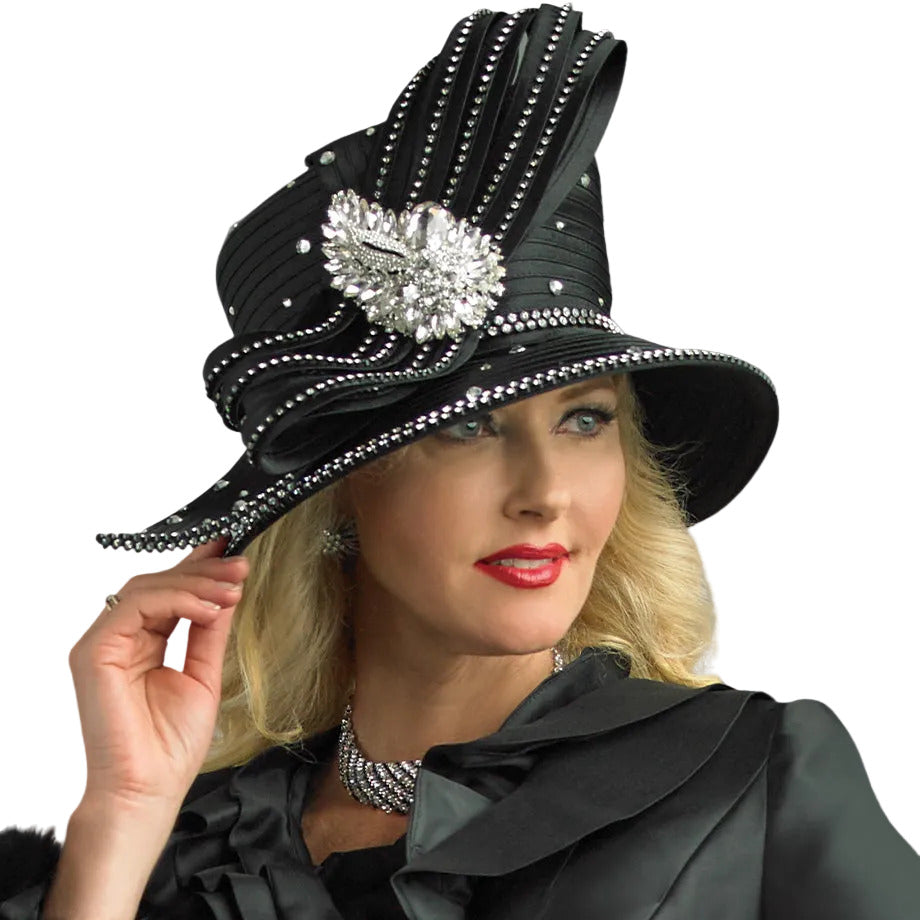 Lily And Taylor H939-BLK Church Hat