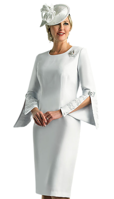 Lily And Taylor 4625-WHT Church Dress