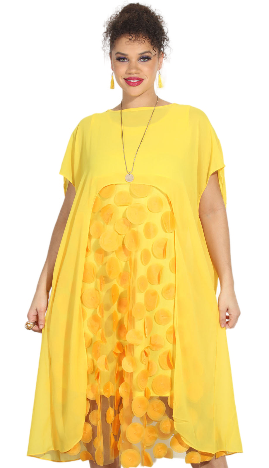 Luxe Moda LM296-YEL Dress and Cover