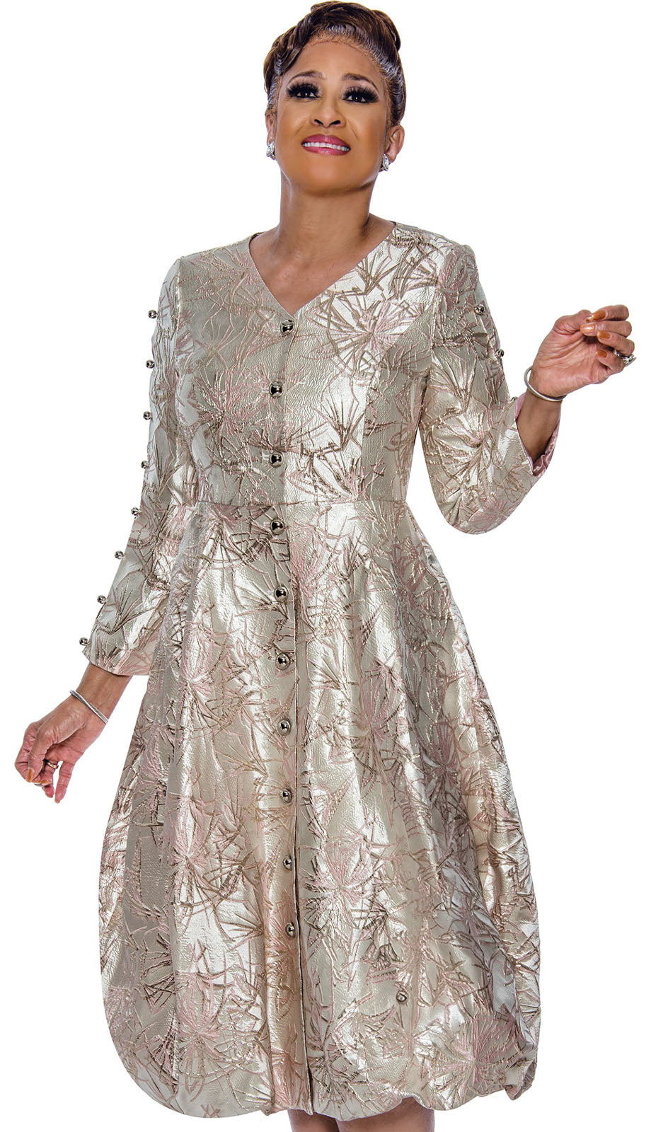 Dorinda Clark Cole 5441-PNK-QS Church Dress