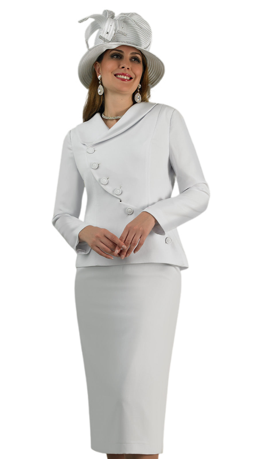 Lily And Taylor 4877-WHT Church Suit