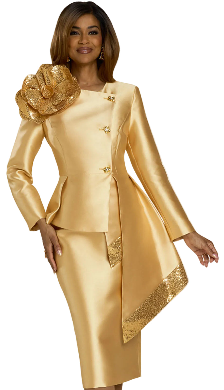 Lisa Rene 66972-GLD Church Suit