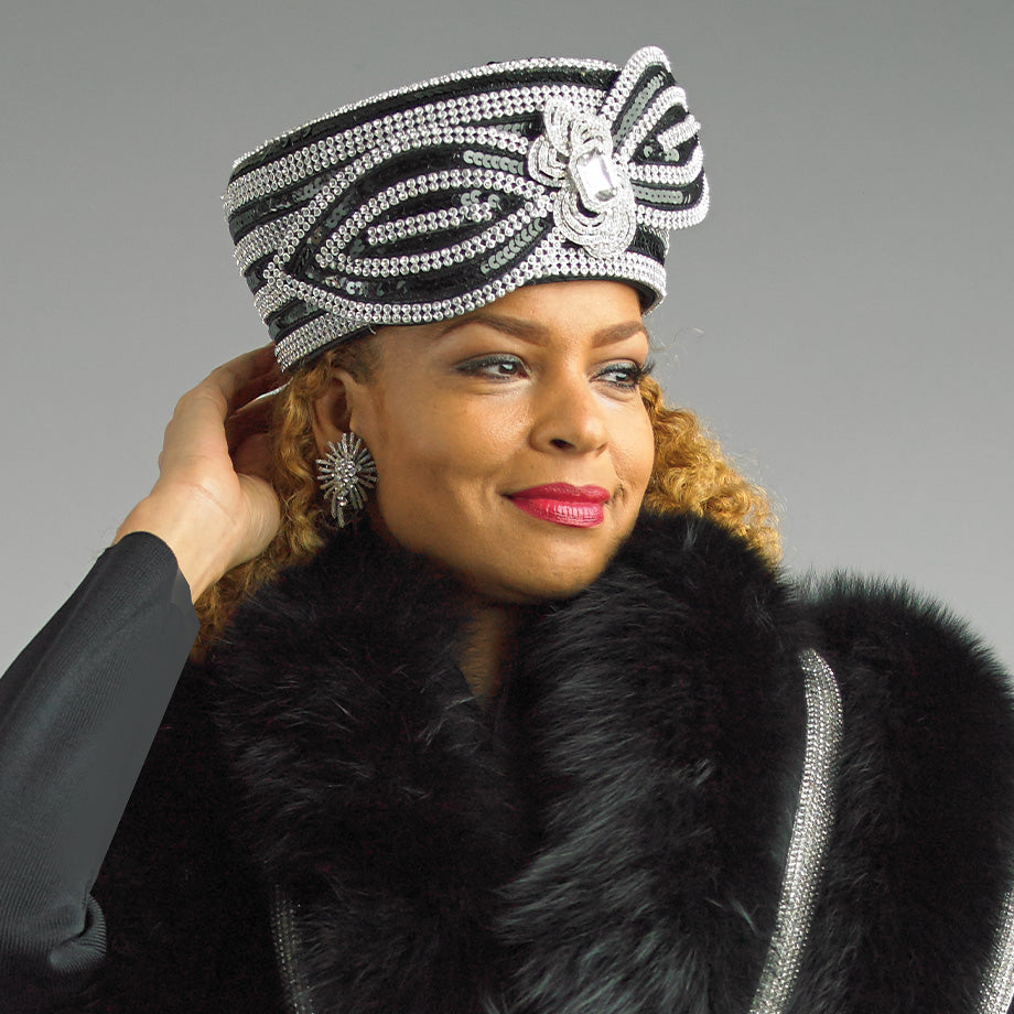 Lily And Taylor H357-BLK Church Hat