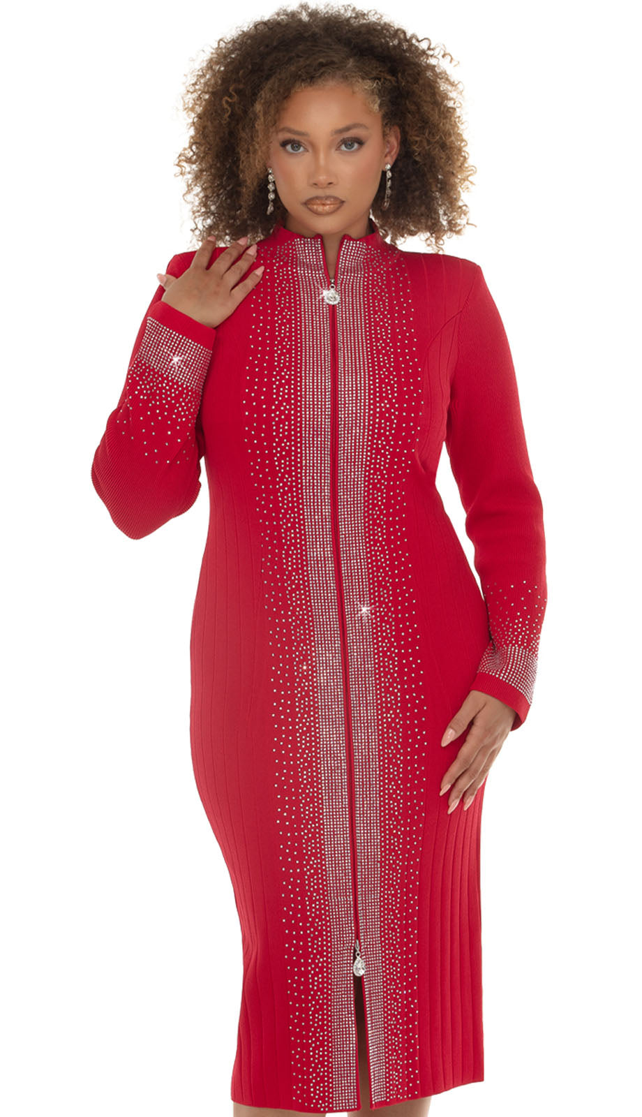 Donna Vinci 13478-RED Church Dress – Church Suits Fast