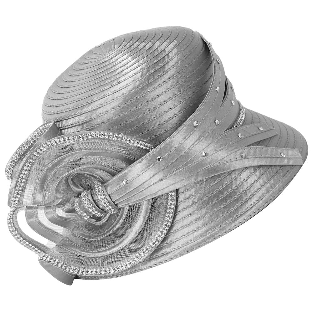 Giovanna HR1058-SLV-QS Church Hat