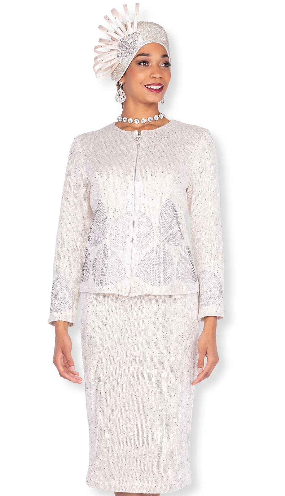 Elite Champagne Knit 5977-QS Church Suit for Women