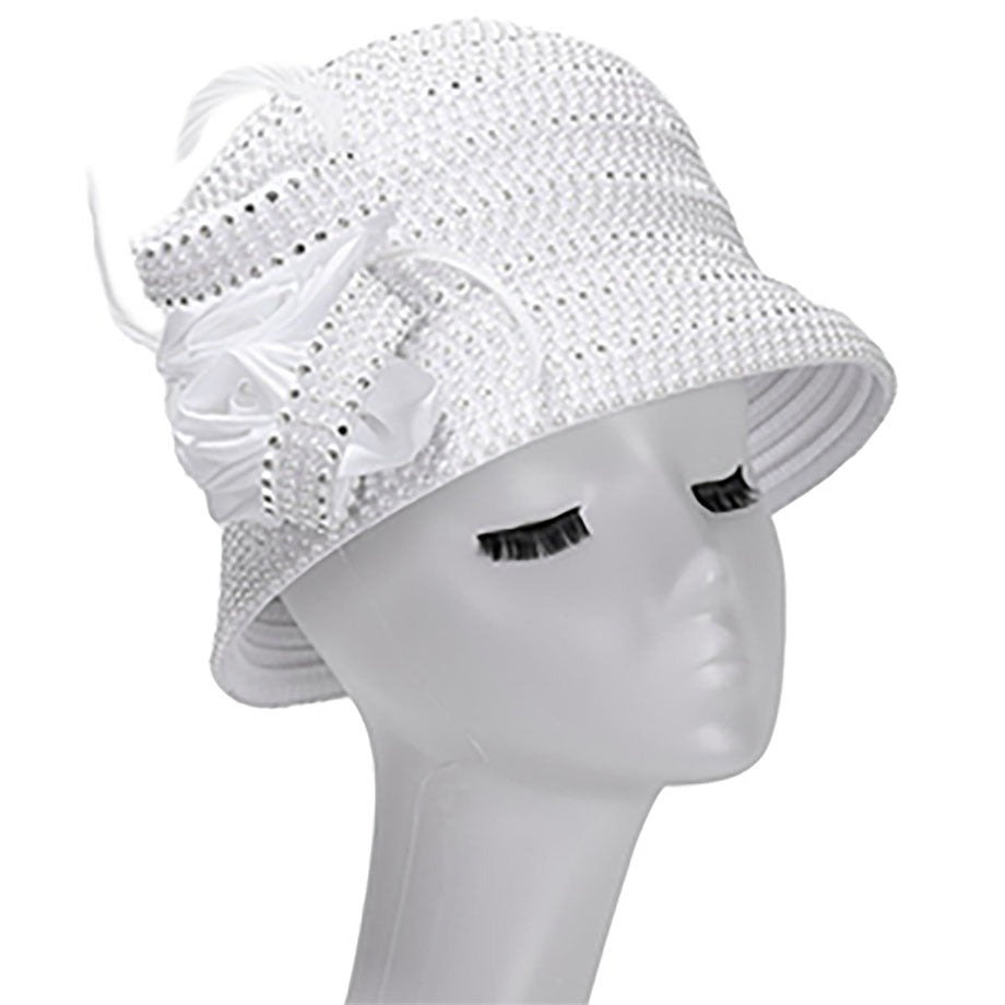 Giovanna HR22115-WHT-QS Womens Church Hat