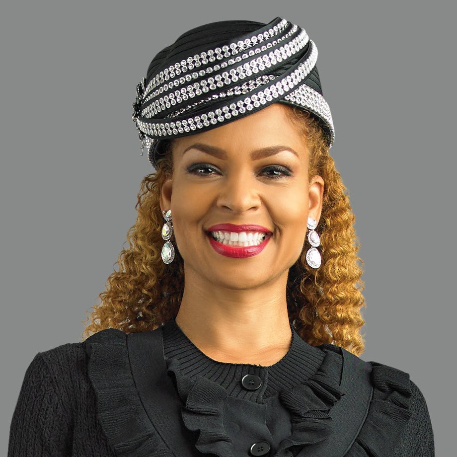 Lily And Taylor H258-BLK Church Hat